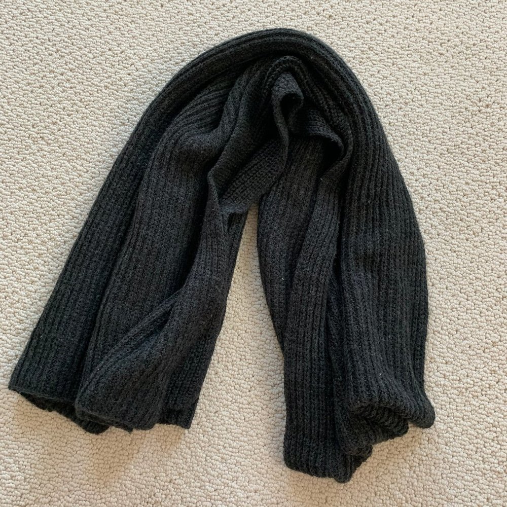 Cozy charcoal winter scarf